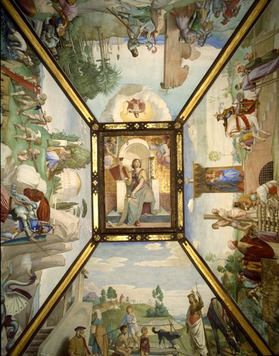 Soffitto che illustra il poema epico Gerusalemme Liberata di Torquato Tasso da Friedrich Overbeck